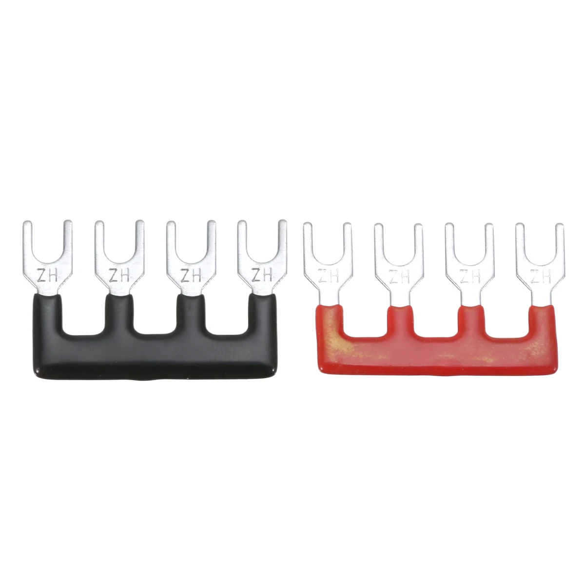 600V 15A 4P Double Row Wire Barrier Terminal Block With 2 Connector Strips For Home Wire Electronic Circuit 55x21x17mm