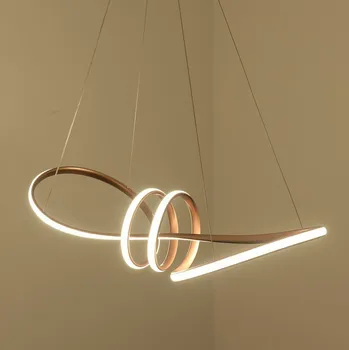 

LED chandelier personalized simple living room lamp creative atmosphere homestay apartment double circle sailing boat bedroom
