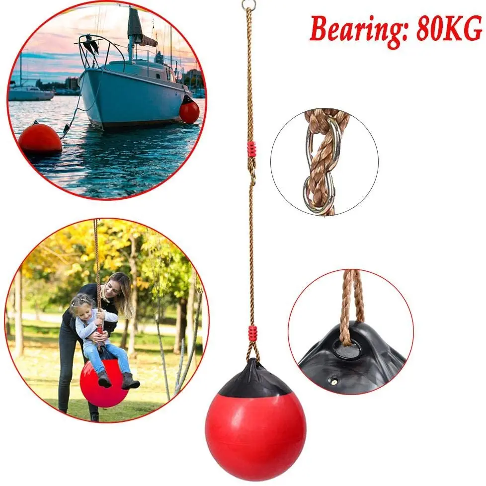 

Inflatable Ball Swing Kids Swing Seat,Climbing Rope Tree Swing with Ball Swings Seat, Playground Swingset Outdoor Accessories