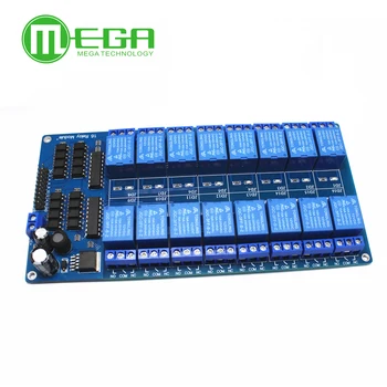 Koop 5V 12V 16 Kanaals Relais Module Interface Board Voor Arduino Pic Arm Dsp Plc Met Optocoupler Bescherming LM2576 power 16 Kanaals