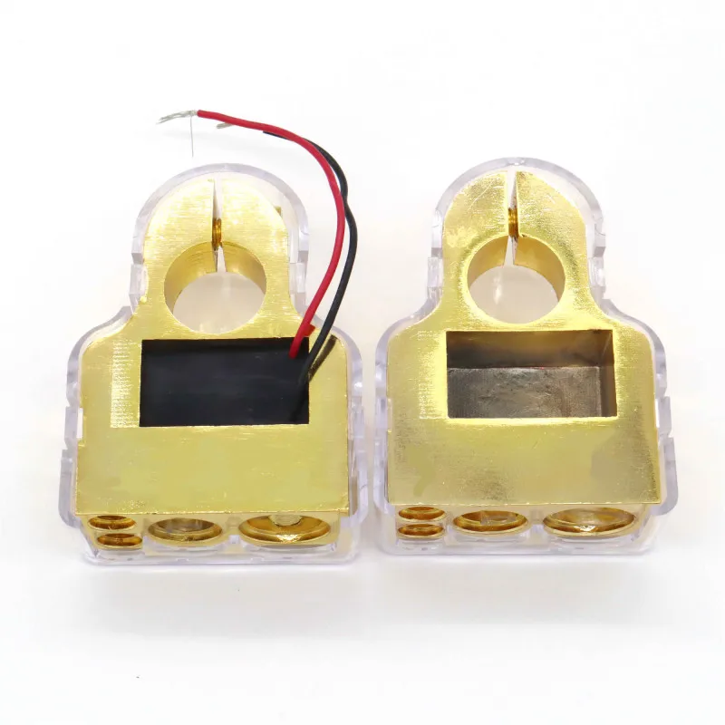 Комплект из 2 предметов, 0/4/8 Awg пара золото цифровой Батарея контактные зажимы с Встроенный светодиодный цифровой дисплей автомобиля на клемму аккумуляторной батареи