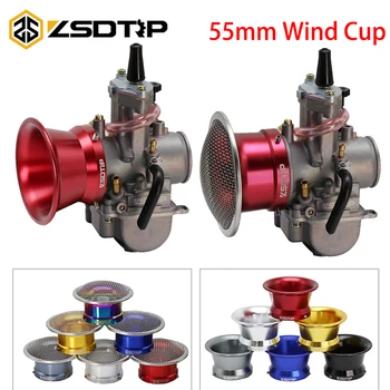 

ZSDTRP 55mm Universal Carburetor Air Filter Cup Wind Cup With Mesh Net Fit on Keihin koso PWK 32mm 34mm Carburetor
