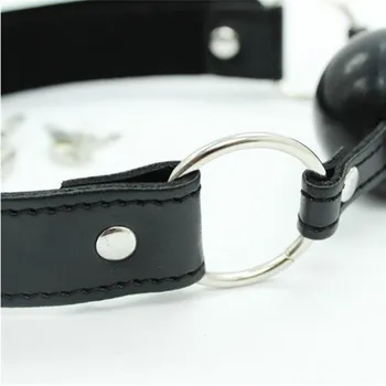 Adult Game Soft Rubber 40mm Mouth Ball Gag Fetish Bondage Oral Fixation Mouth Open Stuffed Love Restraint Sex Toys XN0046 6