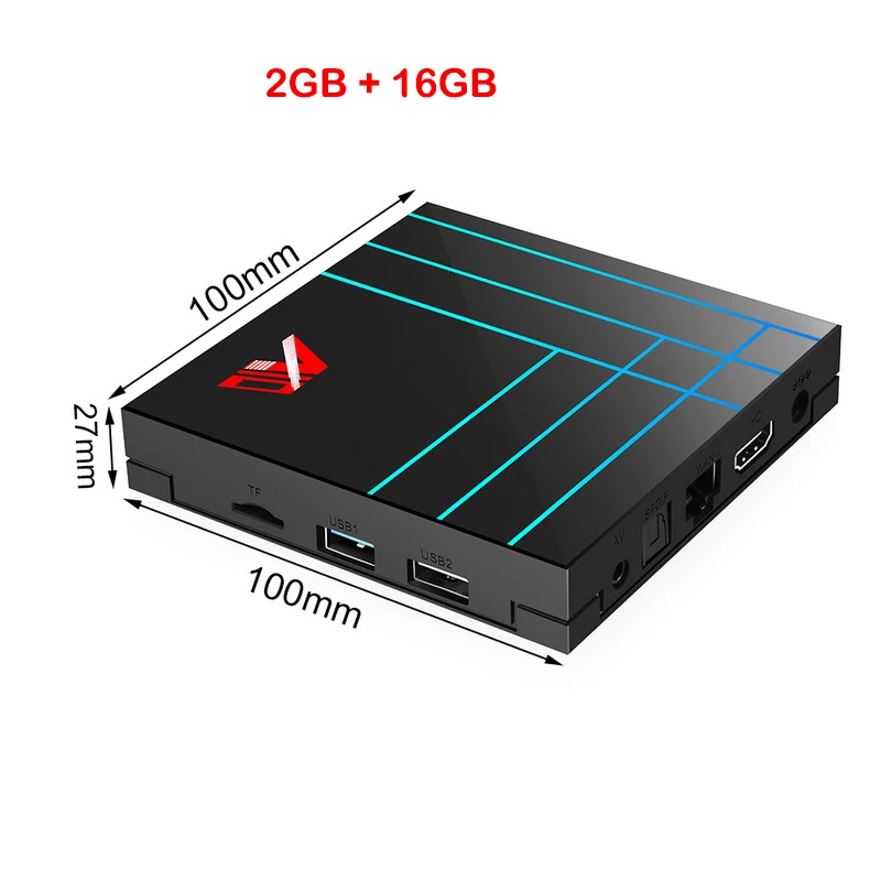Smart Android 9,0 ТВ приставка 4 Гб 64 Гб RK3318 четырехъядерный Youtube ТВ приставка 2,4G Wifi H.265 4K HDR медиаплеер USB 3,0 - Цвет: 2G 16G
