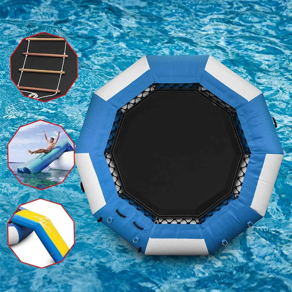 

2022 Water Sport Trampoline On Sale 2m 3m 4m Inflatable Water Jumping Bouncer With Pump Customized Logo Factory Price