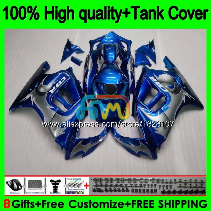 CBR600F2 комплект для HONDA CBR 600F2 600 FS F2 синего и серебряного цвета 91 92 1993 1994 1BS. 128 CBR600FS CBR600 F2 1991 1992 93 94 Обтекатель+ майка