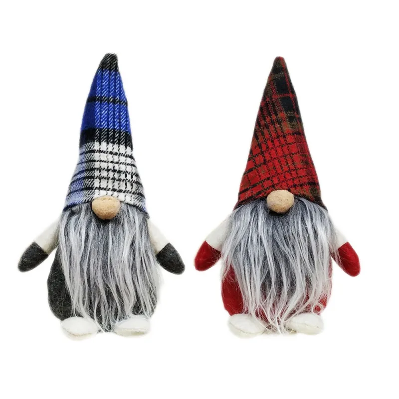 

Tied Beard Gnome Handmade Swedish Christmas Navidad Santa Tomte Plush Doll Holiday Toy Xmas Home Ornaments New