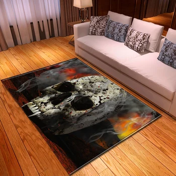 

Halloween Skulls Carpets Rug Party Decorative Mat Teens Boys Room Mat Bedside Area Rugs Home Large Living Room Carpet