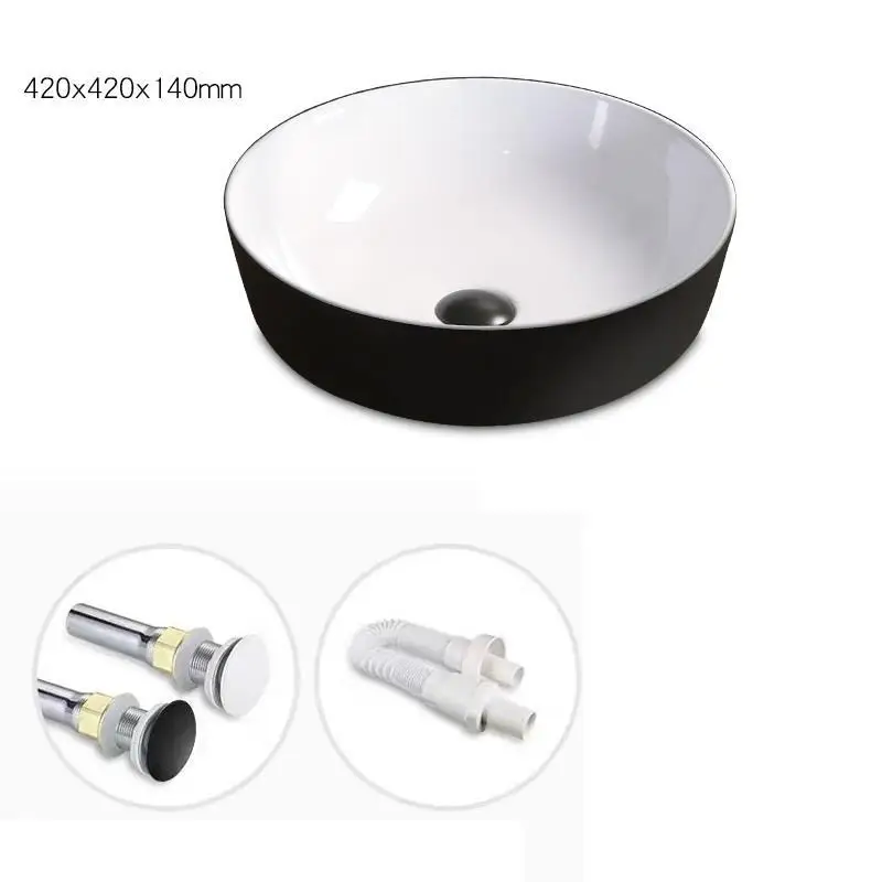 Version M Banyo Da Appoggio Bassin Black De Waschbecken Wasbak Sobre Encimera Cuba Para Pia Banheiro ванная раковина Lavabo умывальник - Цвет: Version M
