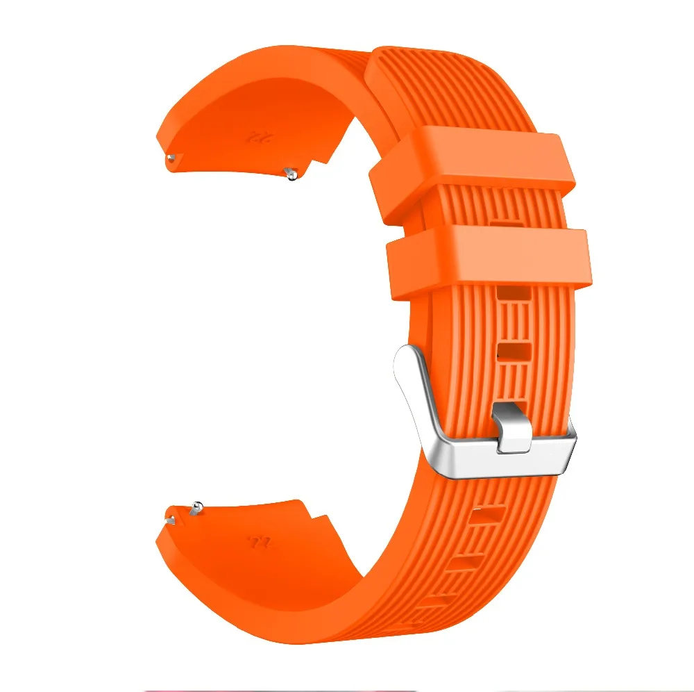 Ремешок для Xiaomi Huami Amazfit GTR 47 мм/Pace/Amazfit Stratos 2 2s смарт часы силиконовый ремешок 22 мм Сменные аксессуары Correa - Цвет: Orange