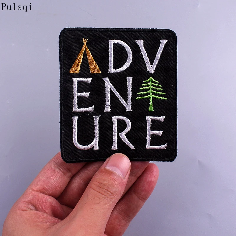 

Pulaqi Black White Letter Badge Punk Embroidered Patch For Clothes Fabric Patches For Clothing Skull Applique Sticker On Clothes