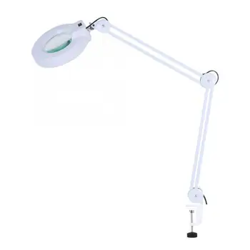 

5X Magnifying LED Lighted Desk Magnifier Light Lamp With Clamp Beauty Cosmetic Face Skin Care Tools