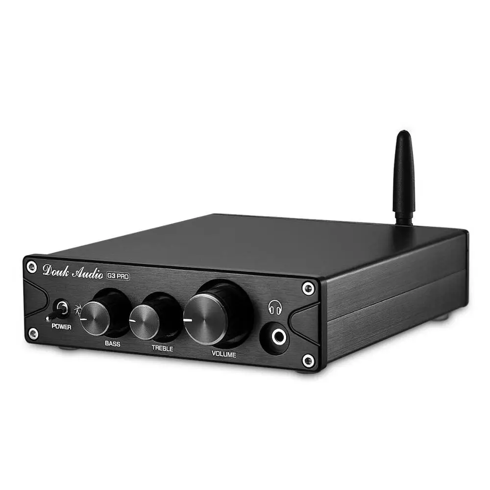 Douk аудио HiFi TPA3116 Bluetooth 5,0 APTX ES9018K2M DAC стерео усилитель мощности усилитель для наушников 200 Вт - Цвет: Черный