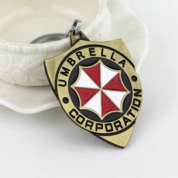 

Science Fiction Action Thriller Movie Residents Evils Keychain брелок Umbrella Corporation Shield Key Ring Key Chain Accessories
