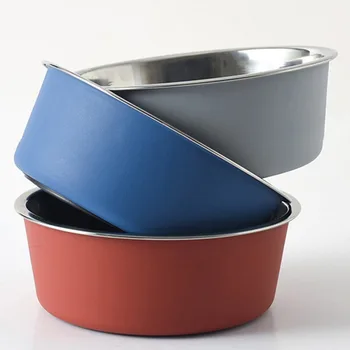 Stainless Steel Dog Colored Bowls 1