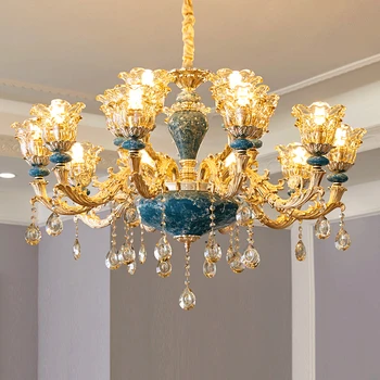 

Modern Crystal Chandeliers Home Lighting Decoration Luxury Candle Chandelier Pendants Living Room Indoor Lamp lustres de cristal