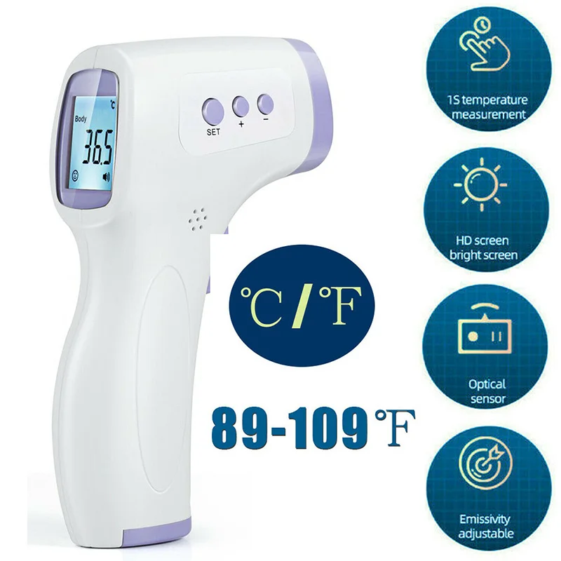 

Infrared Thermometer No-contact Digital Thermometers Forehead Temperature Meter for Fevers New Arrival