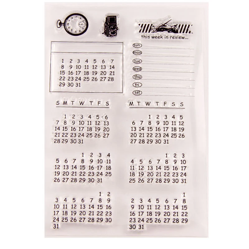 

Date Picture Transparent Seal 1Pcs Paper Card Crafts Clear Stamps Card Making Decorative TPR DIY Scrapbooking Photo Album Decor
