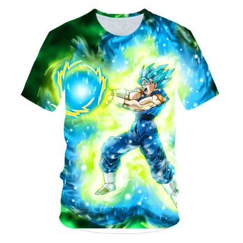 

2019 Summer Kids Dragon Ball Z T Shirt 3D Print Anime Goku Vegeta T-shirts Dragonball Shirt Polyester