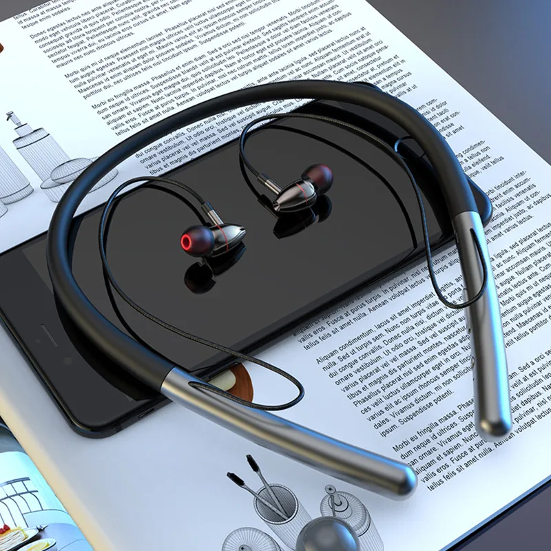 2020 Nwe In ear Wireless Sport Waterproof Neck Hanging Type Bluetooth 5 0 Earphone Stereo With Mic Noise reduction Earpiece