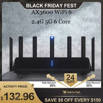 

Xiaomi AIoT Router Wireless Router Signal Amplifier Modem 2.4G 5G 6 Core AX3600 WiFi 6 6*Antennas MU-MIMO 512MB Wifi Adapter