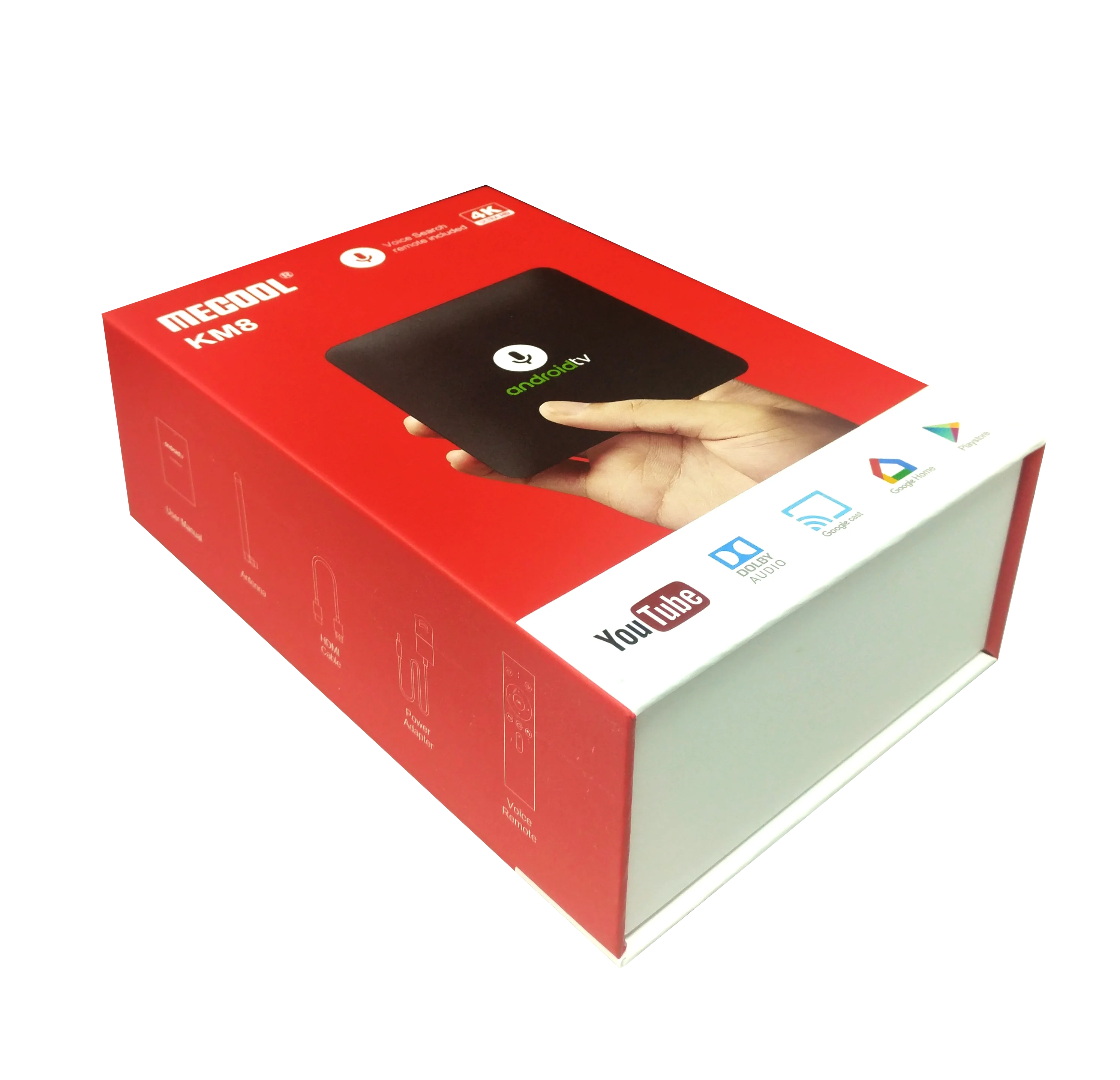 Amlogic S905X четырехъядерный Mecool KM8 ТВ приставка 2G RAM 16G ROM Android 9 0 Google Сертифицированный