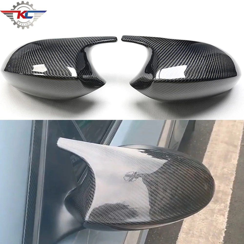 A Pair Mirror Cover E90 Car Side Door Rearview Cap For E91 E92 E93 E80 E81 E87 M3 Style Carbon Caps ABS | Автомобили и мотоциклы