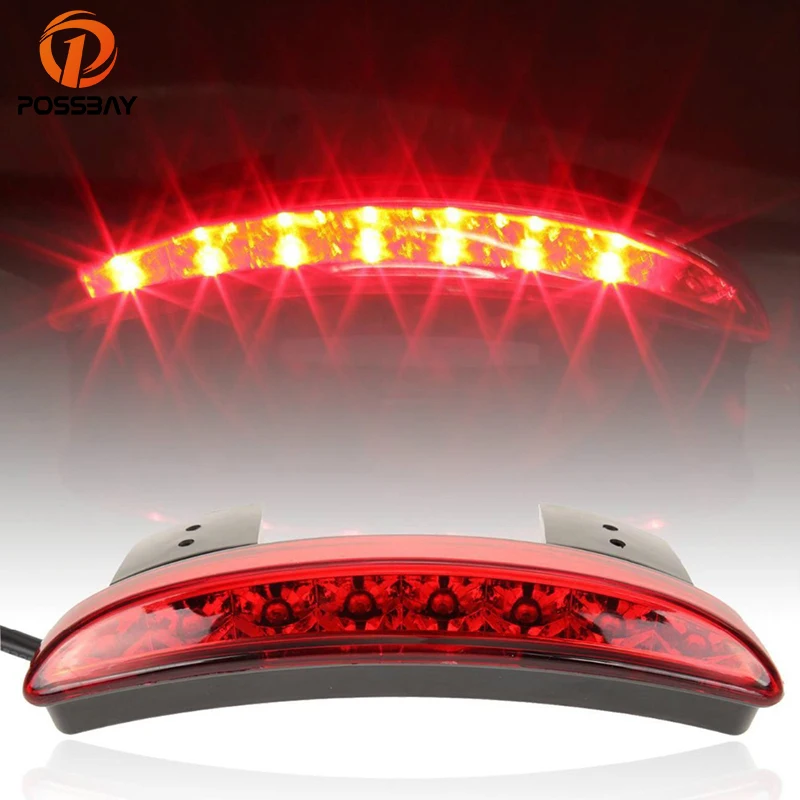 Задний фонарь POSSBAY в стиле ретро для мотоцикла задний стоп сигнал крыла