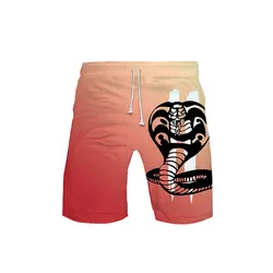 Cobra Kai/короткие штаны Летние штаны для мальчиков с 3d принтом змеи, бегущие штаны в стиле хип-хоп, лидер продаж, оптовая продажа, Короткие
