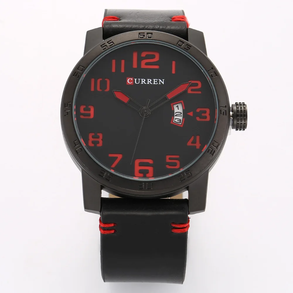

Fashion New Style Trend MEN'S Watch Single Calendar MEN'S Quartz Watch Business Waterproof Leather Strap Watch