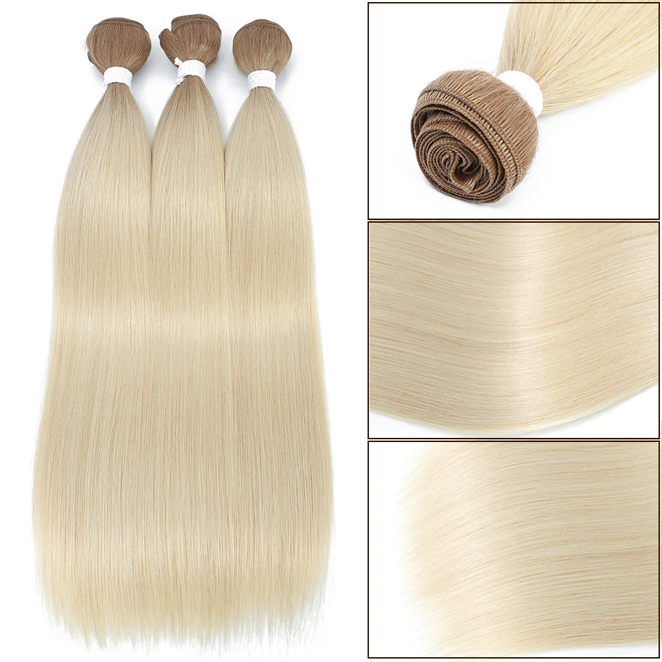 Vibrant Heat-Resistant Synthetic Hair Extensions – Brown & Blonde Cosplay Bundle with Free Shipping