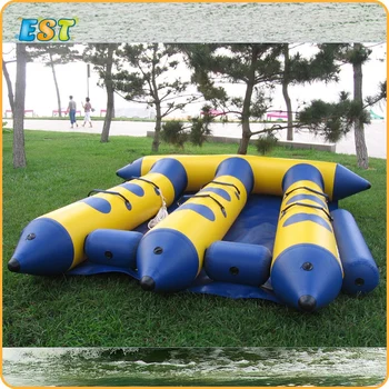

Water game 6 seats inflatable jumping blob beach boat inflatable flyfish towable banana boat