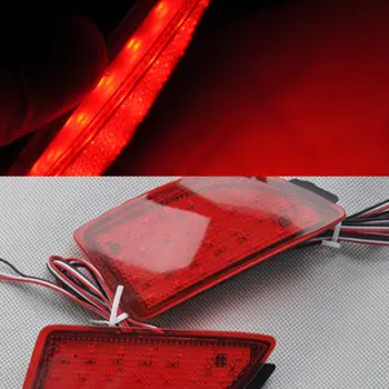 

Red Lens Bumper Reflector LED Tail Stop Light For Mazda 3 Axela BM 5D 2014-16