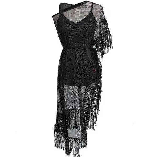 

Bodycon Halter Strap One Sleeve Dress 226-638