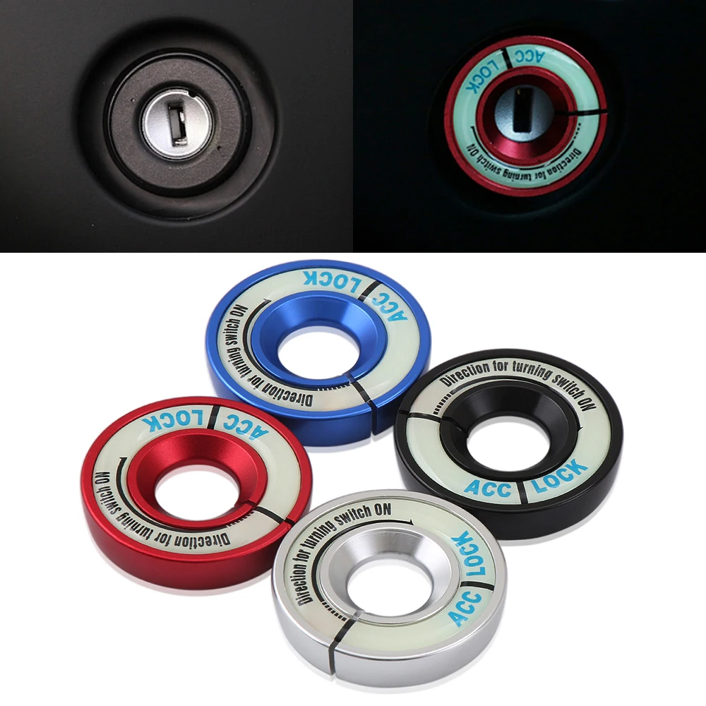 Car styling Luminous Ignition Key Ring Switch Cover Interior