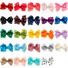 Лента ручной работы в горошек, бант, не с зажимом, детская лента для волос, аксессуары для волос, совместимые повязки для волос, повязка на голову, заколки