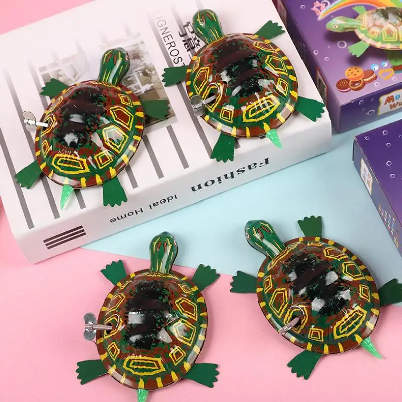 1 шт. креативные забавные классические детские жестяные заводные игрушки черепаха винтажная игрушка для