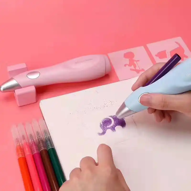 pink electric airbrush girls art set