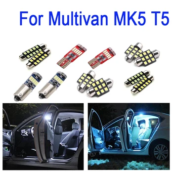 

18pcs LED Interior reading dome map Lights bulb Kit for Volkswagen Accessories for Multivan MK5 T5 (2003-2015)