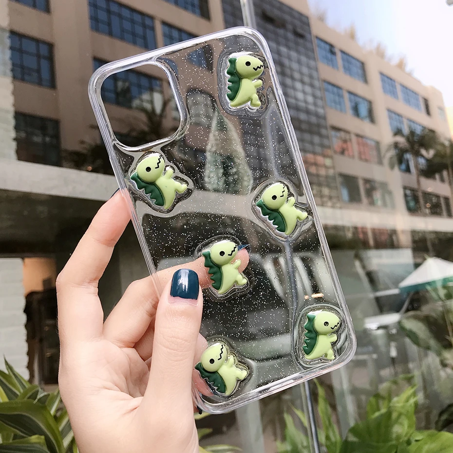 Чехол Qianliyao для iPhone 12 Mini 11 Pro XR X XS Max 6 6S 7 8 Plus SE 2020 мягкий прозрачный 3D-чехол с