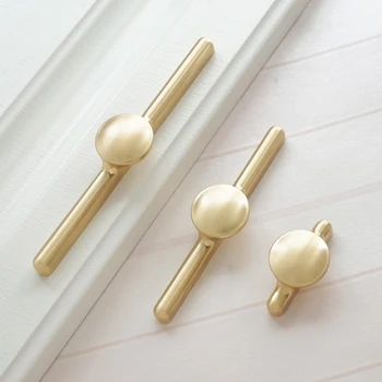 

1.26" 3.75" 5" Brass Kitchen Cabinet Handles Zinc Alloy Door Pulls Handle Cupboard Dresser Drawer Knobs 32 96 128mm Hardware