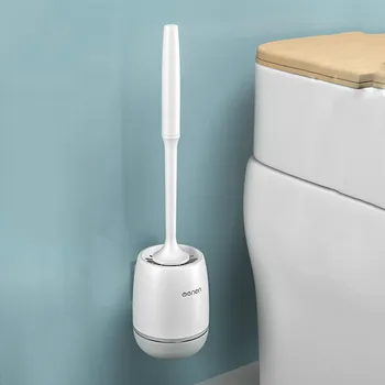 

A- Toilet Brush With Holder Set Plastic Toilet Bowl Brush Wall-mounted or Floor-Standing Bathroom Cleaning Brush