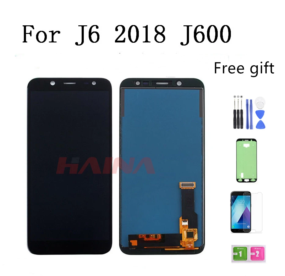 J600 дисплей для Samsung Galaxy J6 2018 J600F J600F/DS протестированный ЖК с сенсорным экраном
