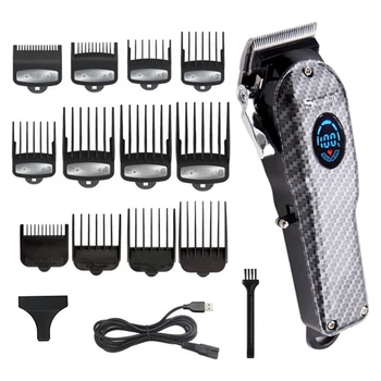 

cordless barber hair clipper professional men hair trimmer LCD electric hair cutting machine usb rechargeable haircut