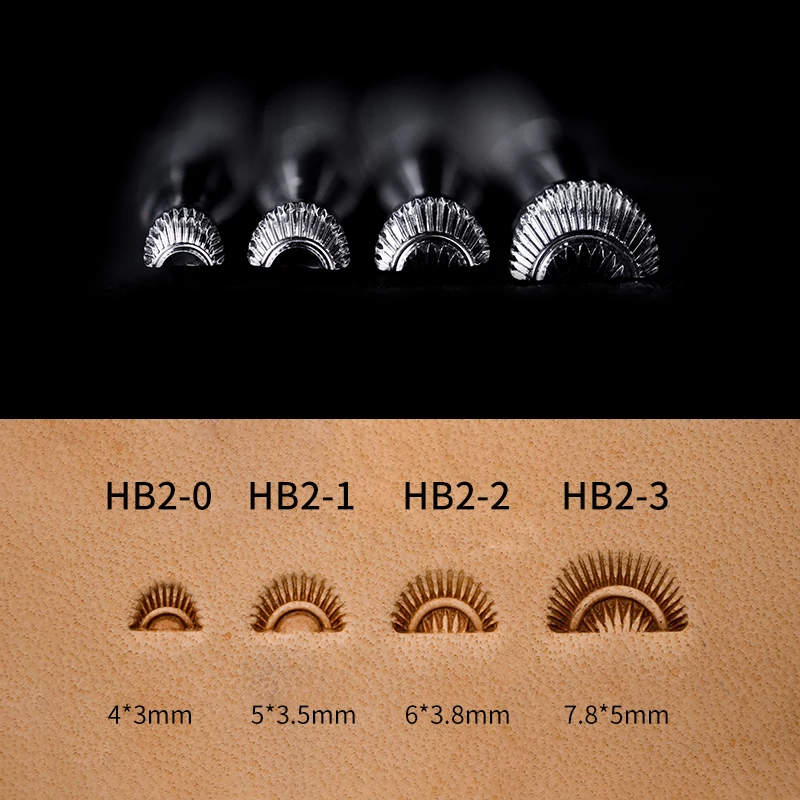 Leather Stamp Punch SOZO HB2 Leather Crescent Decorative Border Work Stamping Tool Saddle Make Carving Pattern 304 Stainless Streel