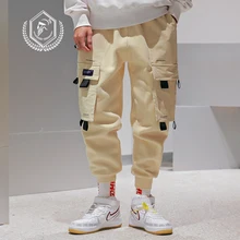 Мужские свободные штаны-шаровары в стиле сафари, Golomise, модные флисовые штаны с карманами в тяжелом весе до щиколотки, штаны в стиле хип-хоп