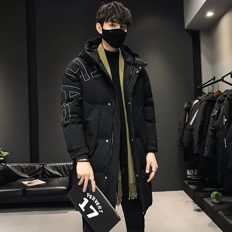 

Autumn and winter new down jacket men's medium length thickened warm men's wear