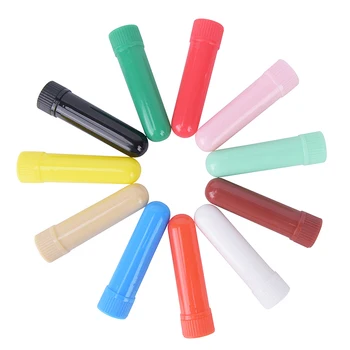 

10pcs/lot Essential Oil Aromatherapy Blank Nasal Inhaler Tubes (10 Complete Sticks), Color Random Blank Nasal Containers