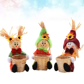 

3pcs Candy Storage Basket Lovely Storage Basket Storage Box for Home Halloween Party