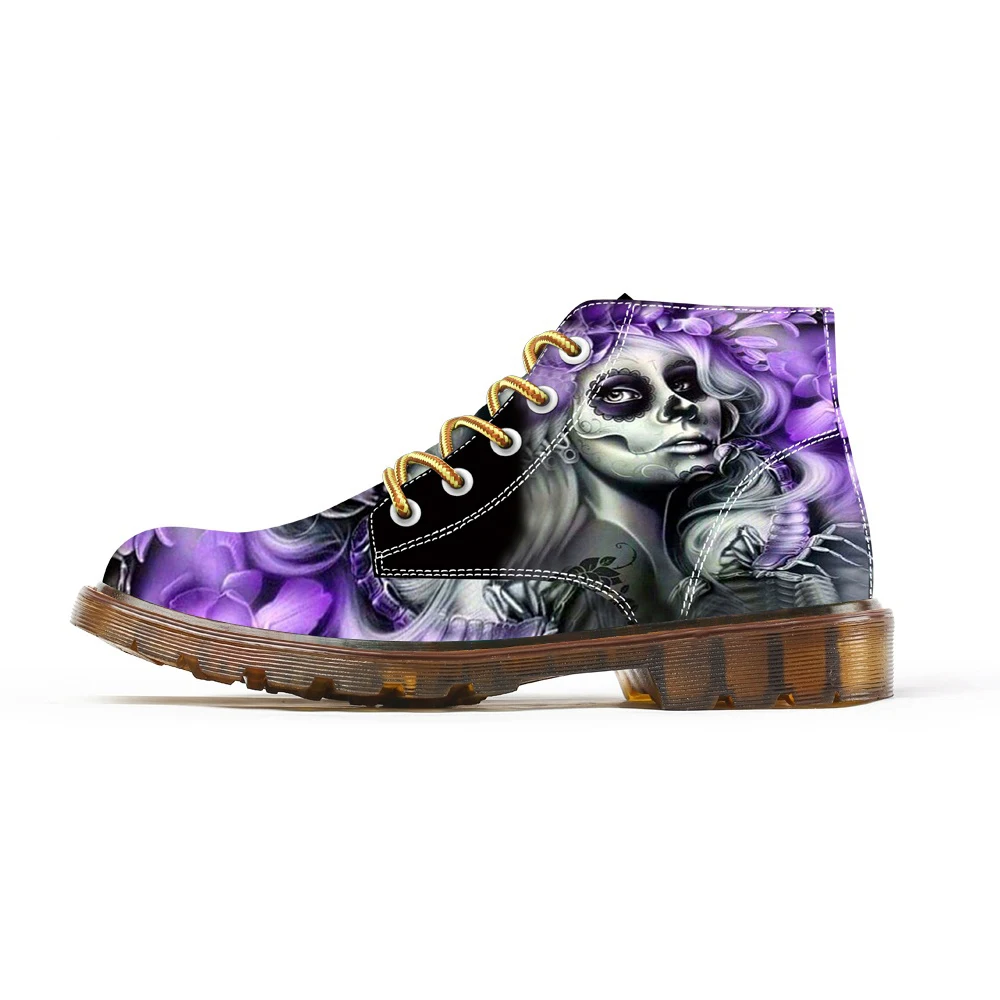 First-Dance-Fashion-Witch-Skull-Martin-Shoes-For-Woman-Lace-Up-Black-Ankle-Booties-For-Women (2)